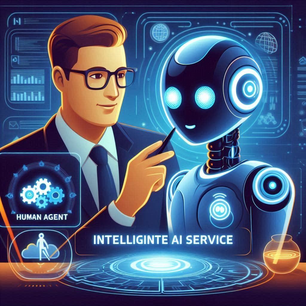 uma ia no atendimento ao cliente interagindo com ele
