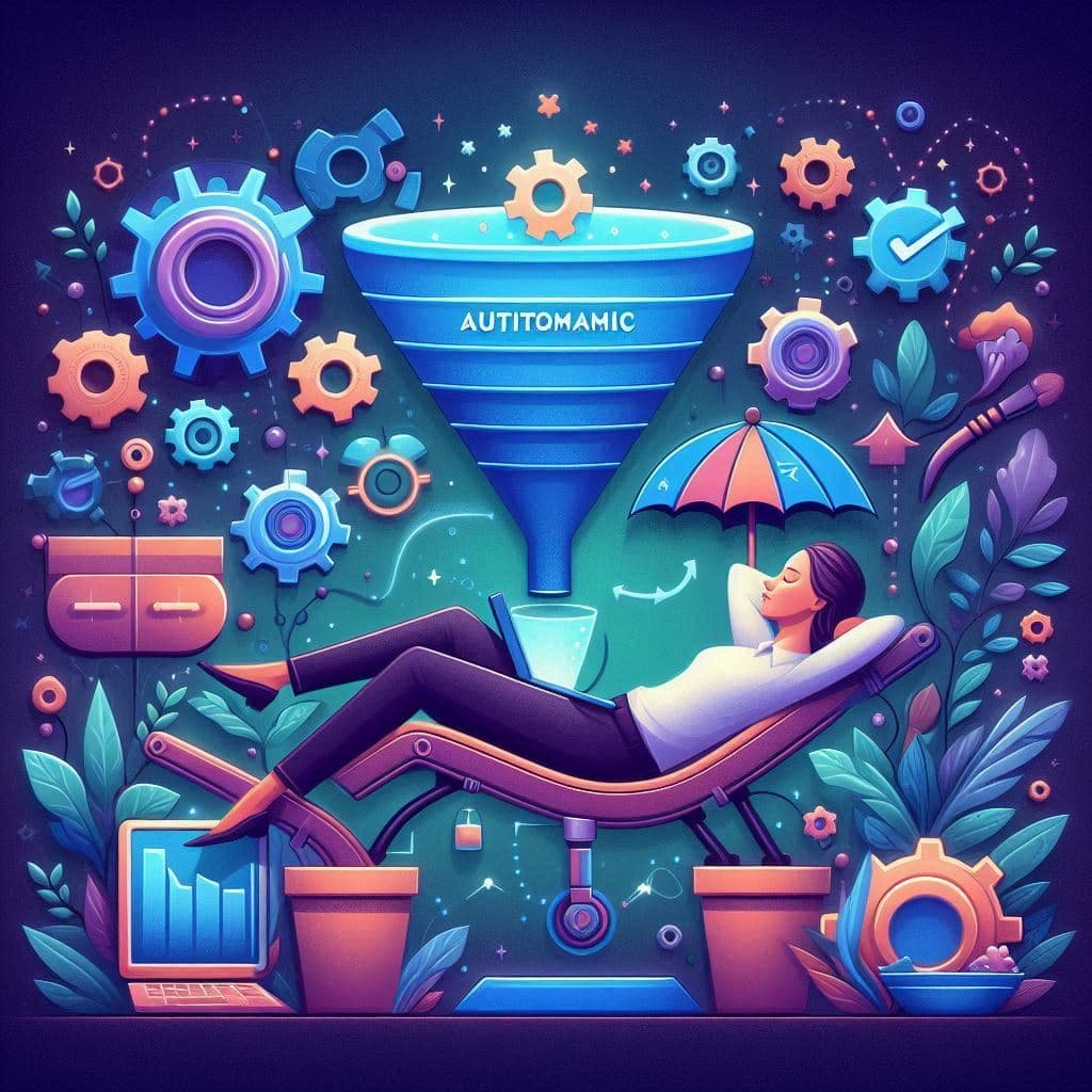 Relaxando passei o dia em um funil de vendas trabalhou por mim