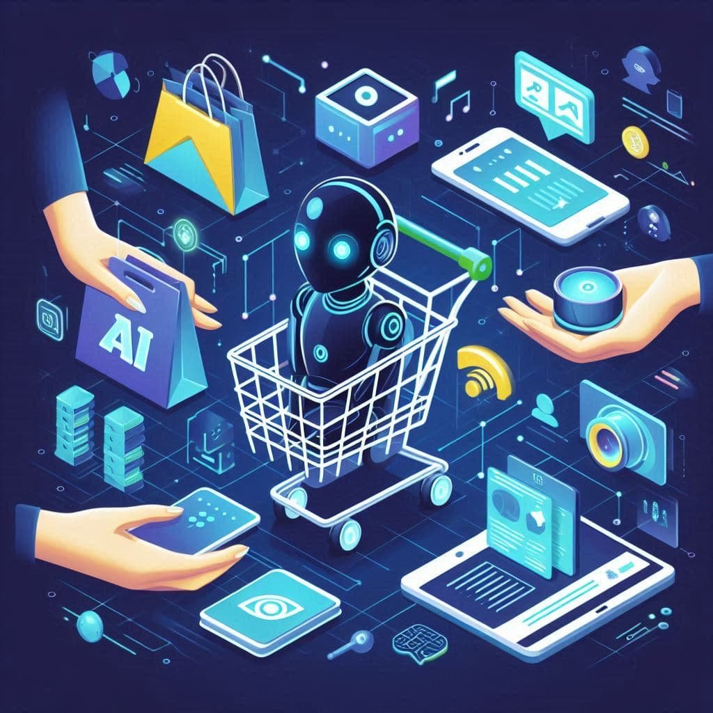 Interface de IA no e-commerce personalizada por chatbot e recomendações de produtos.