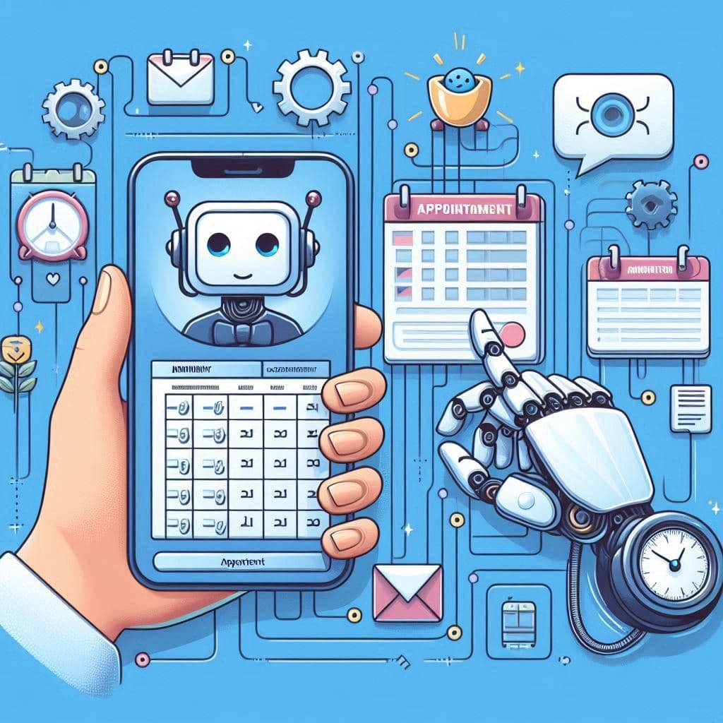 Calendário com lembrete de uma automação de agendamento gerado por chatbot IA