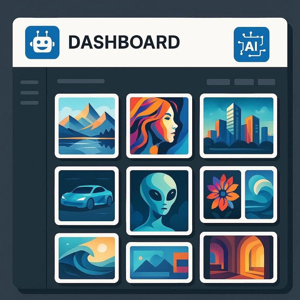 Galeria digital de artes criadas com Midjourney