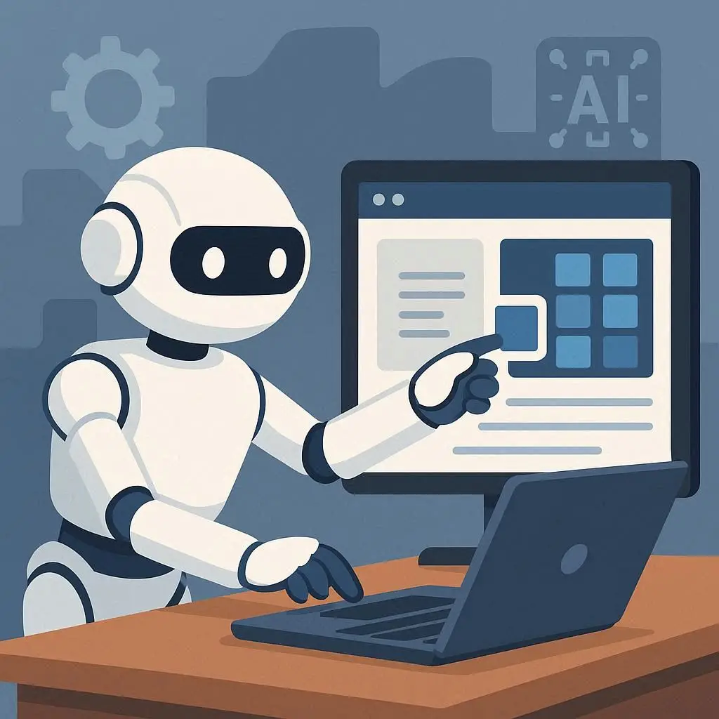 Robô cuidando de tarefas chatas