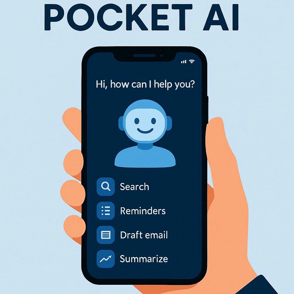 Aplicativo de assistente virtual com IA em smartphone