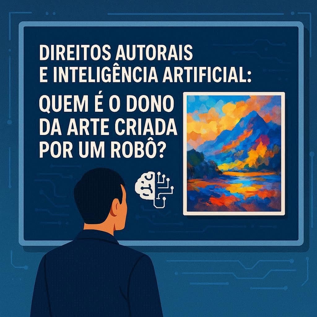 Representação artística de uma pintura digital sendo criada por IA.