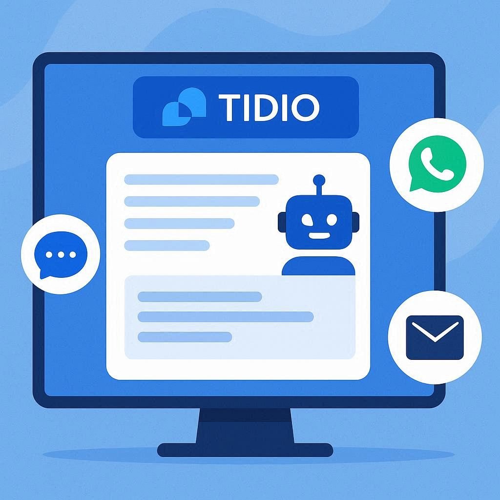 Tidio oferecendo atendimento ao cliente em diferentes canais de comunicação