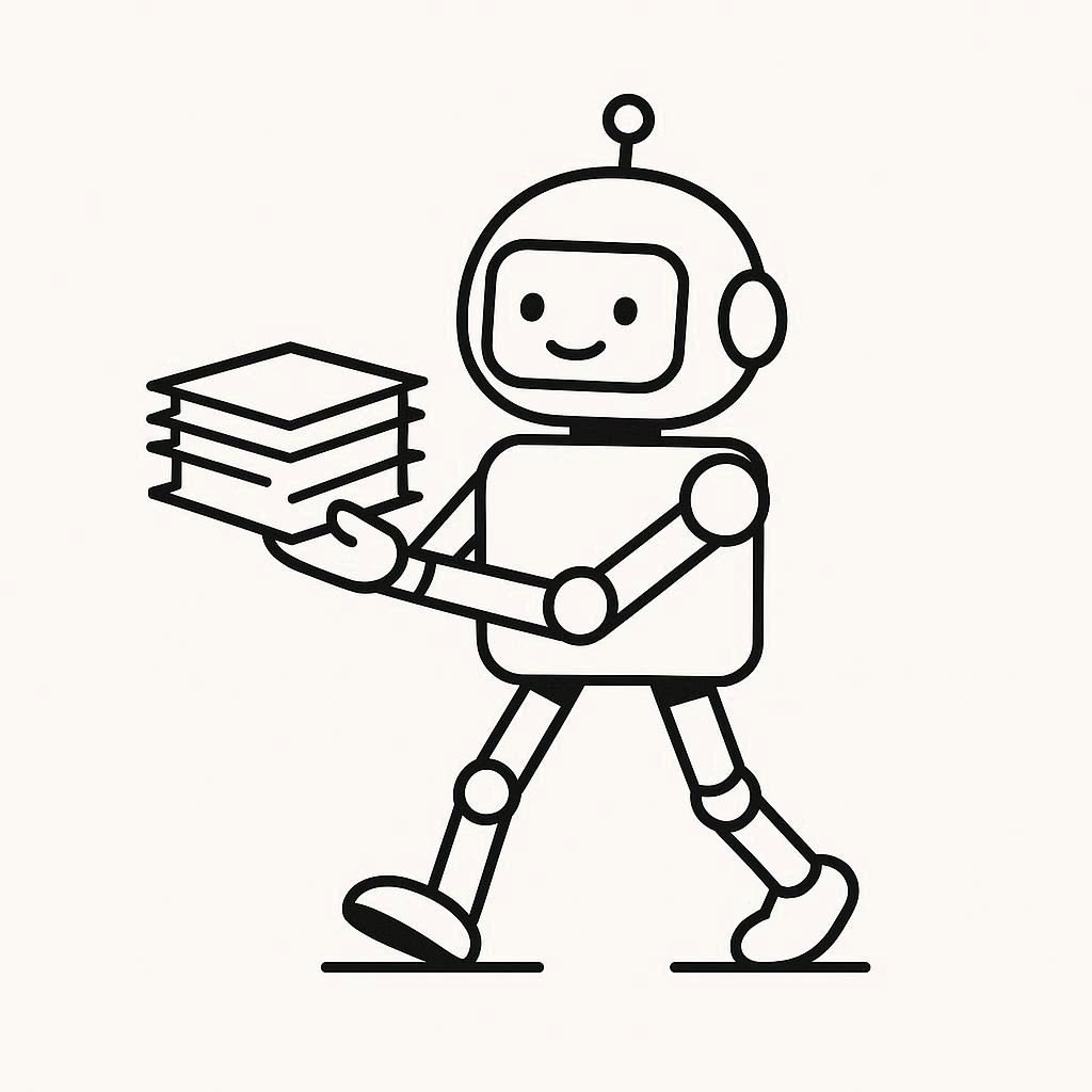 Robô simplificado auxiliando em tarefas