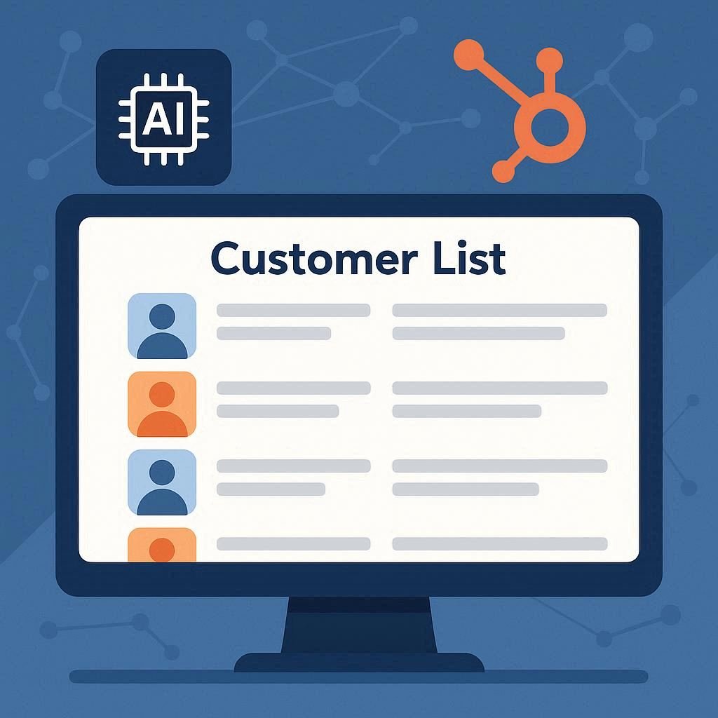 HubSpot AI organizando clientes em um CRM