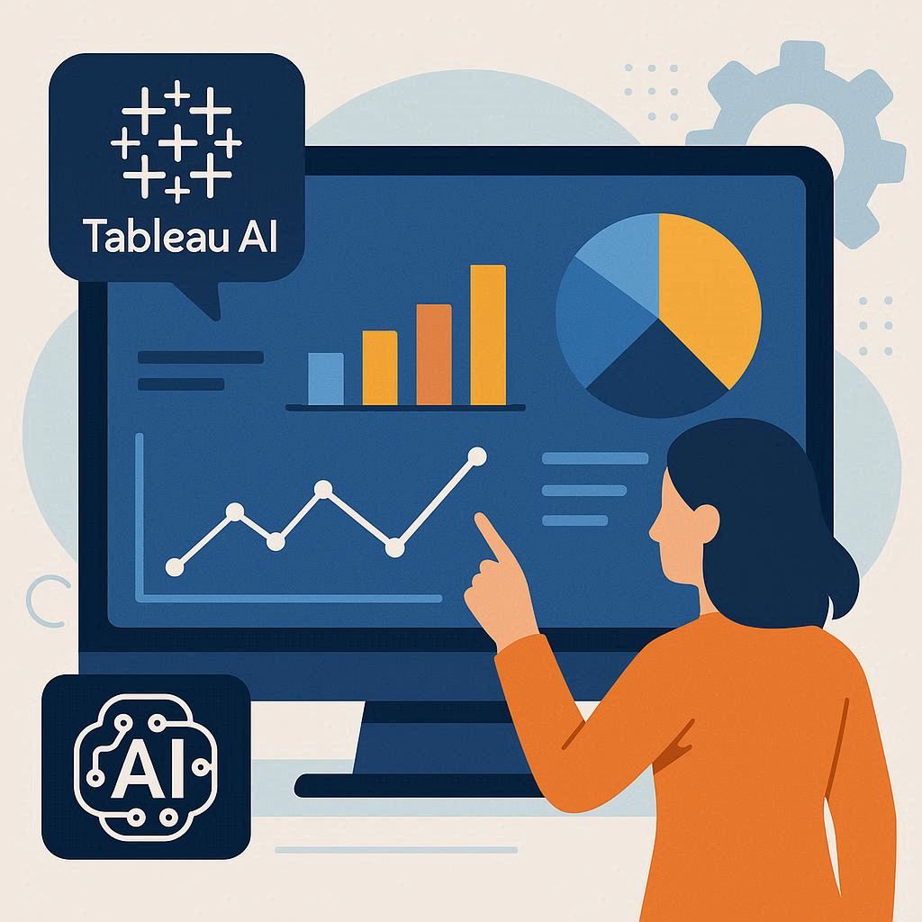 Tableau AI permitindo interação em dashboards