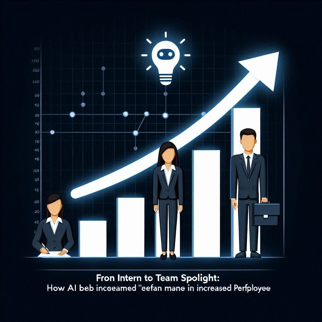 Gráfico de desempenho em crescimento após uso de ferramentas de inteligência artificial