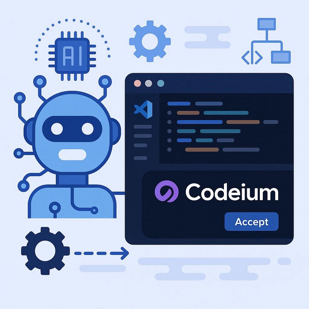 Codeium integrado ao Visual Studio Code e outros editores
