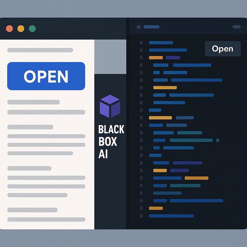 BlackBox AI funcionando em navegadores e IDEs
