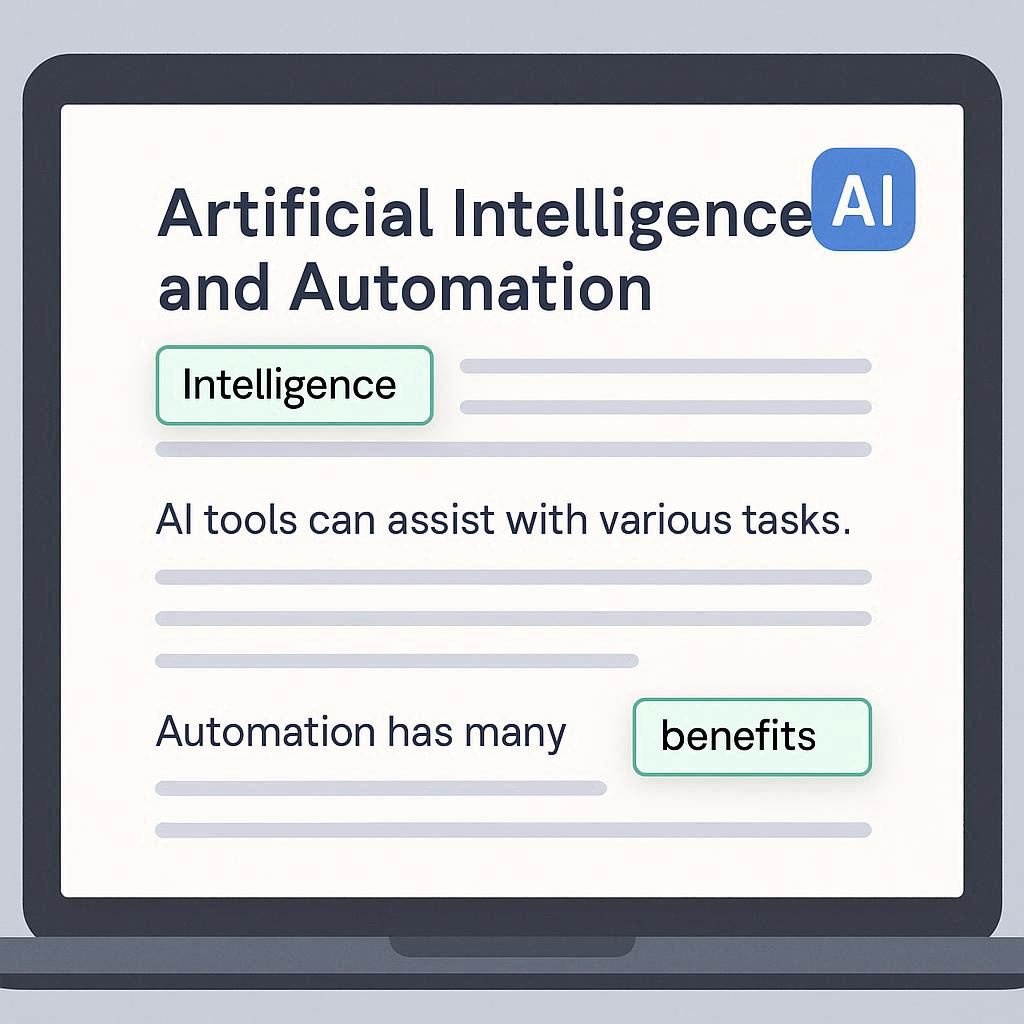 Grammarly — ferramenta de inteligência artificial corrigindo textos automaticamente.