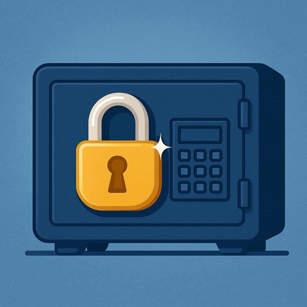 Cofre digital representando segredo protegido