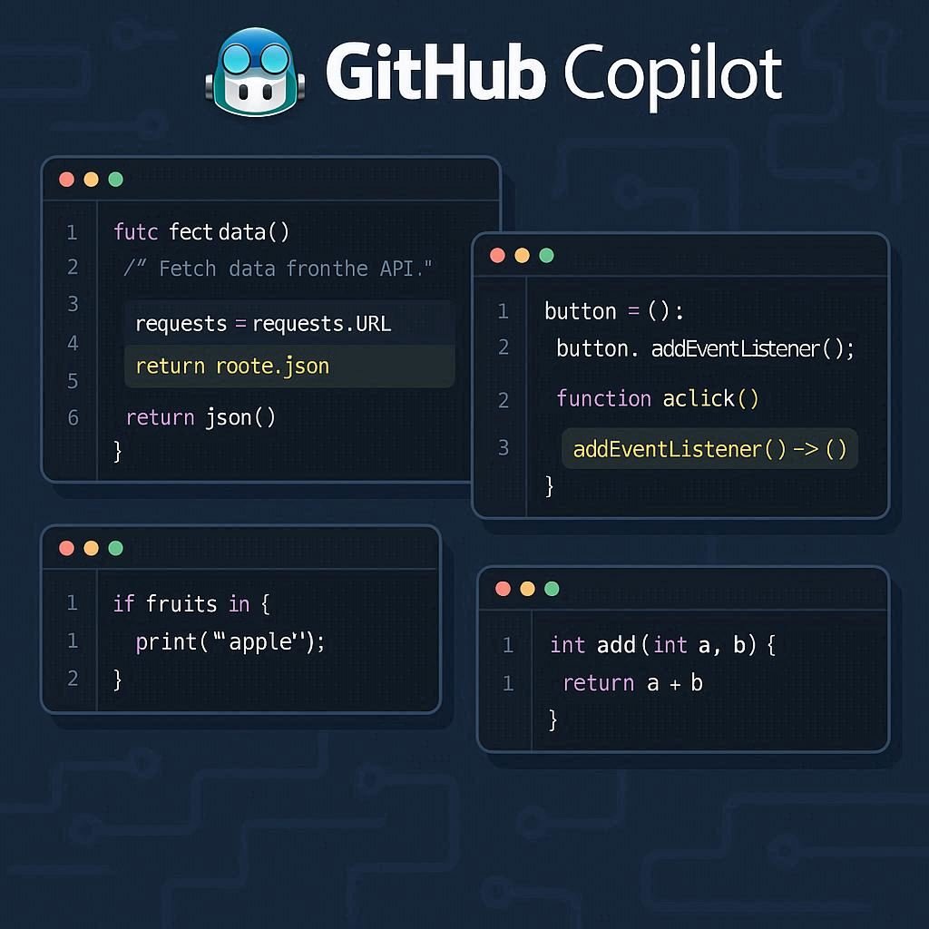 GitHub Copilot funcionando em diversos ambientes de programação