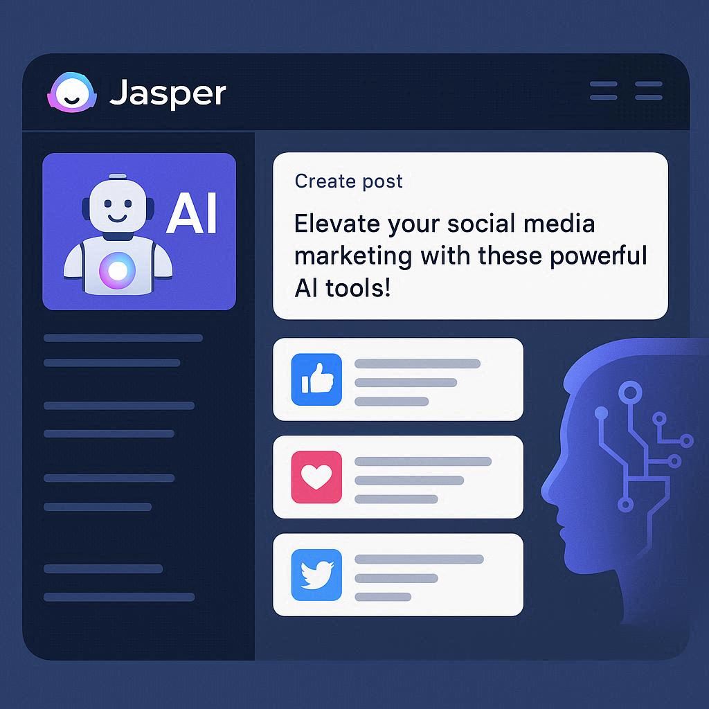 Jasper AI ajudando na criação de posts para redes sociais