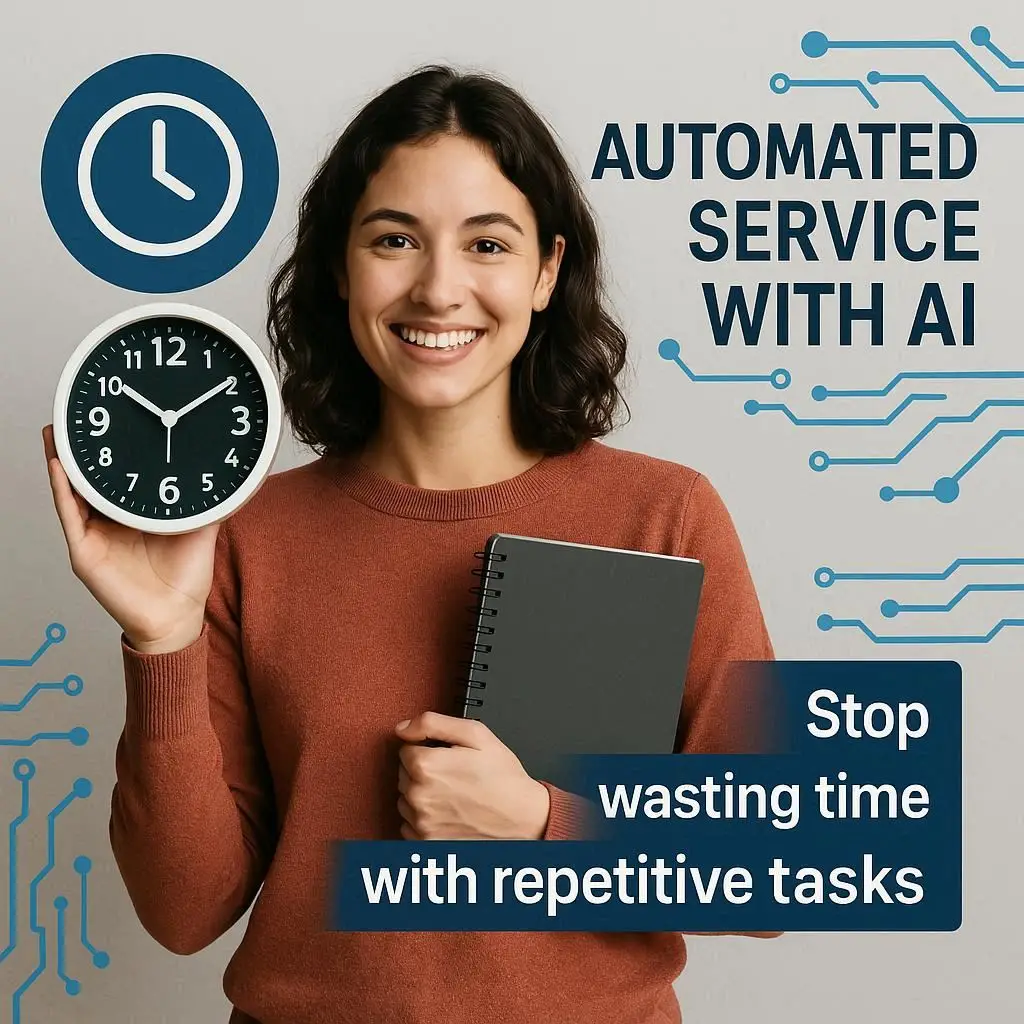 Profissional economizando tempo com atendimento automatizado