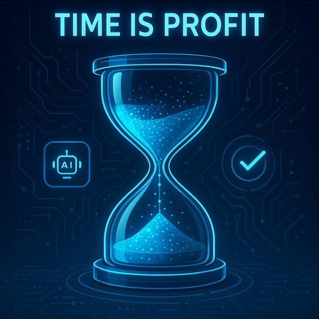 Ampulheta digital representando valor do tempo