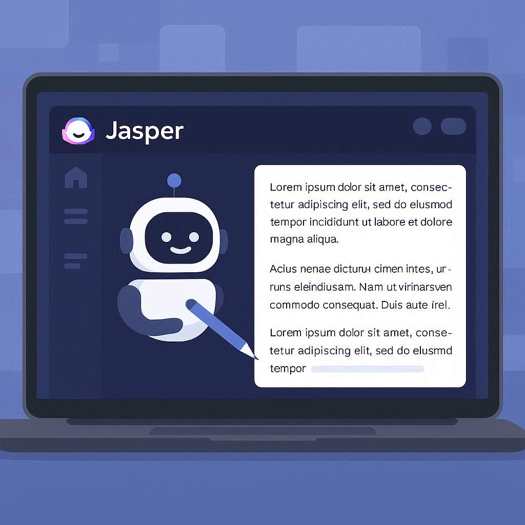 Interface do Jasper AI ajudando na escrita digital