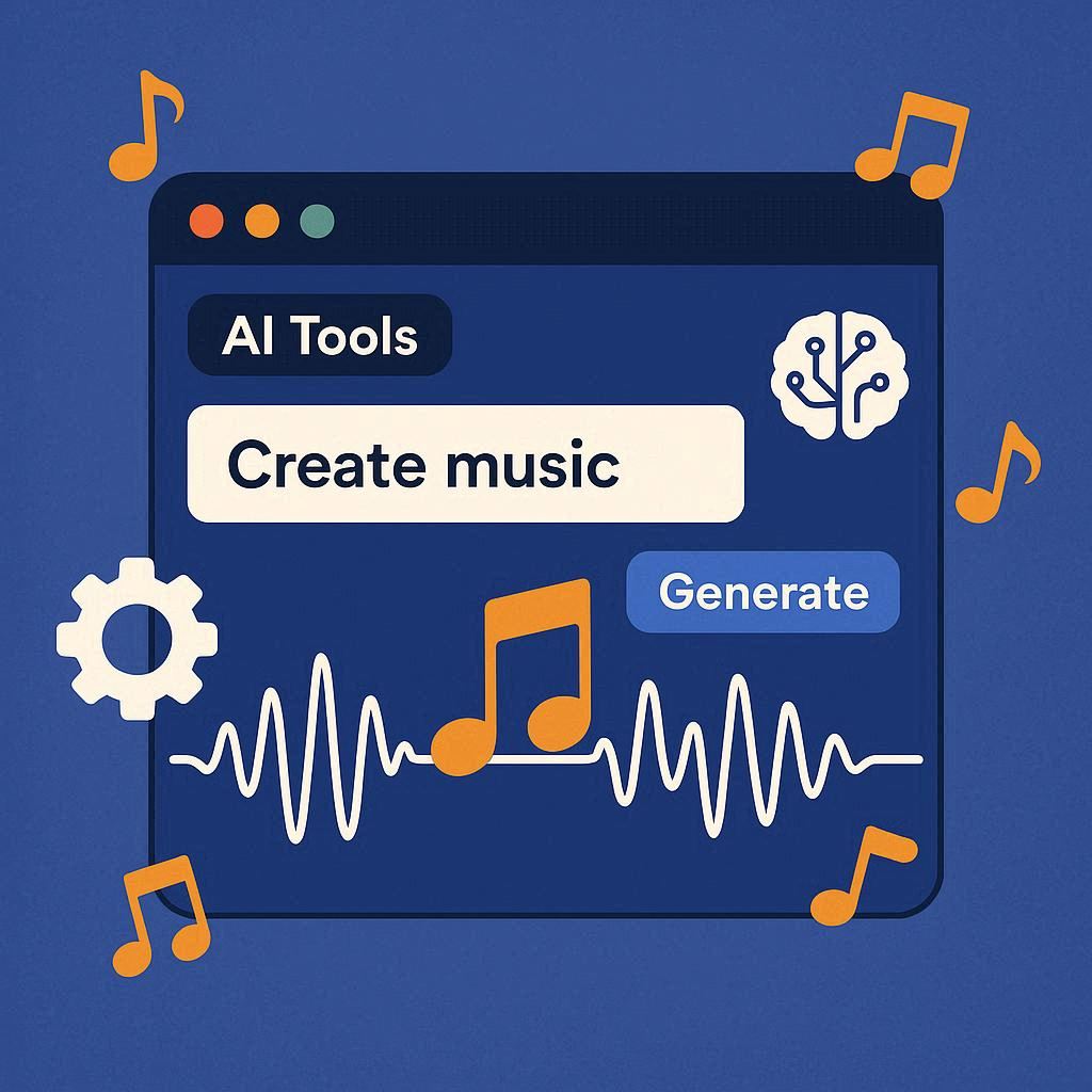 Interface do Suno AI compondo música automaticamente