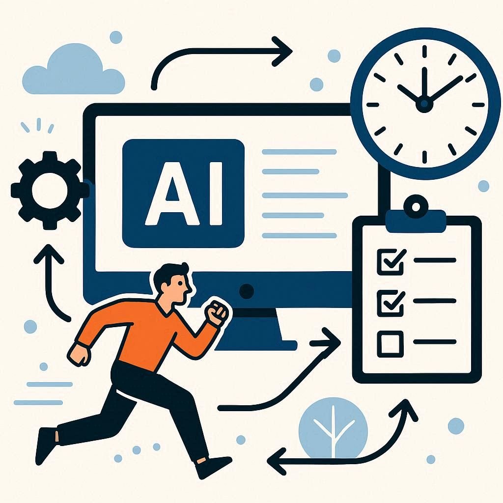 Fluxo visual mostrando automação simples