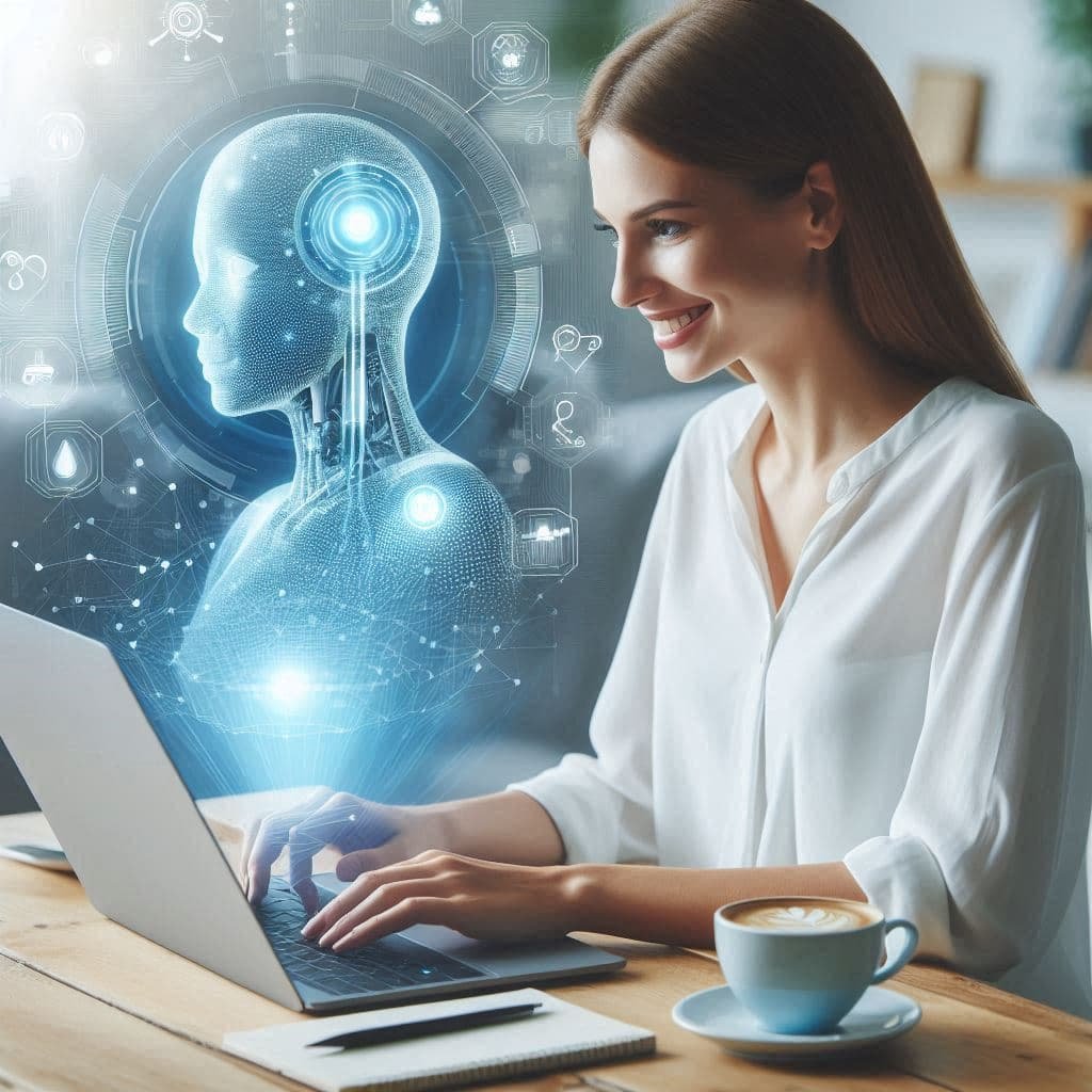 Profissional analisando dados em tela com gráficos automáticos.