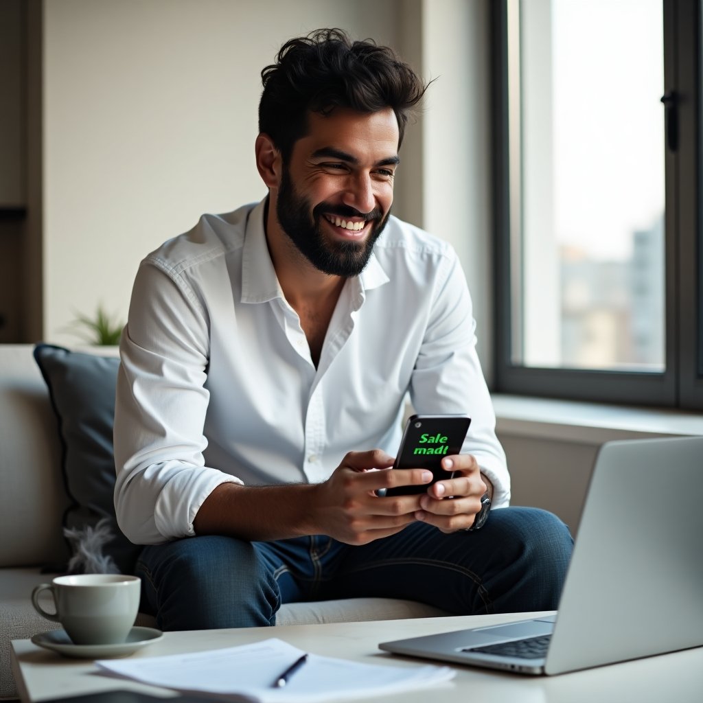 Gráfico mostrando aumento de vendas após automação para a alegria do dono