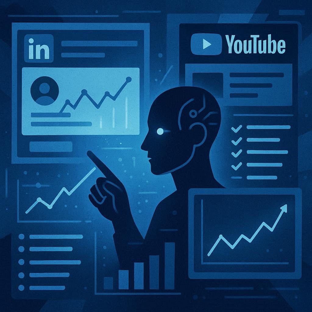 Deep Agent coletando informações de LinkedIn e YouTube de forma autônoma