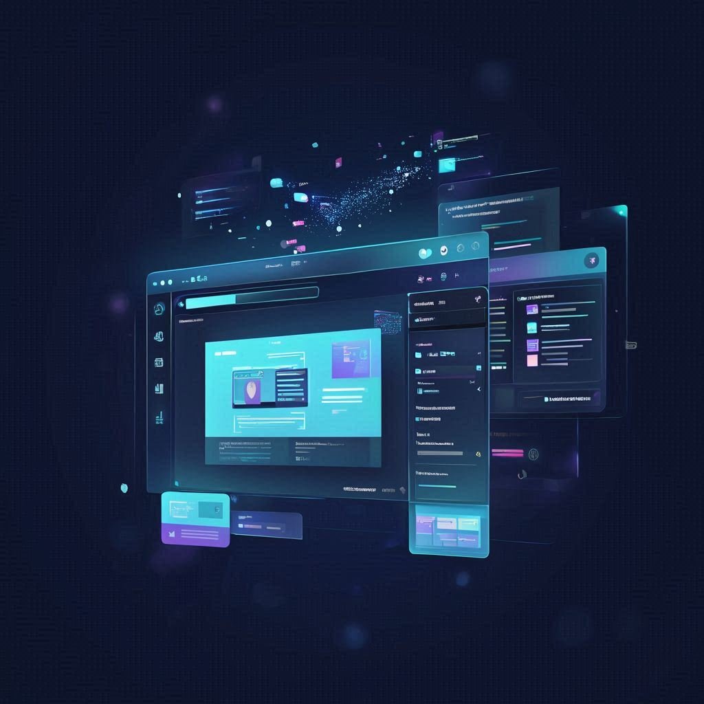 Painel principal do Lumi.new montando um site a partir de um comando.