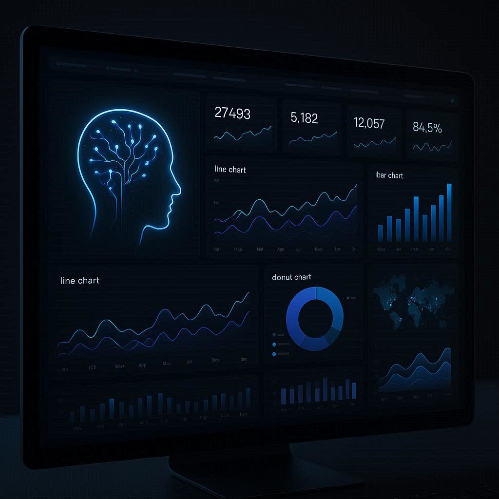 Dashboard interativo produzido pela Genspark IA com insights visuais