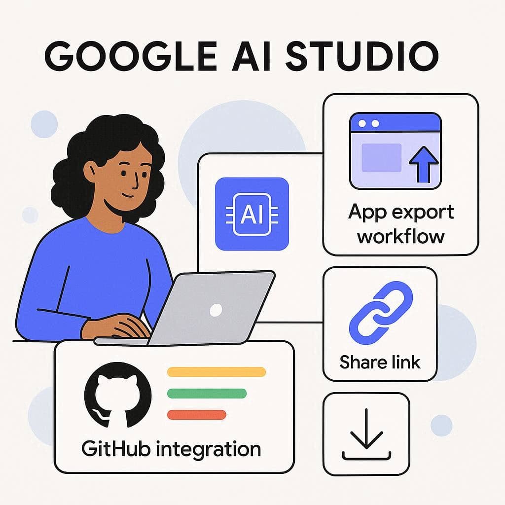 Compartilhar e exportar aplicativos criados no Google AI Studio
