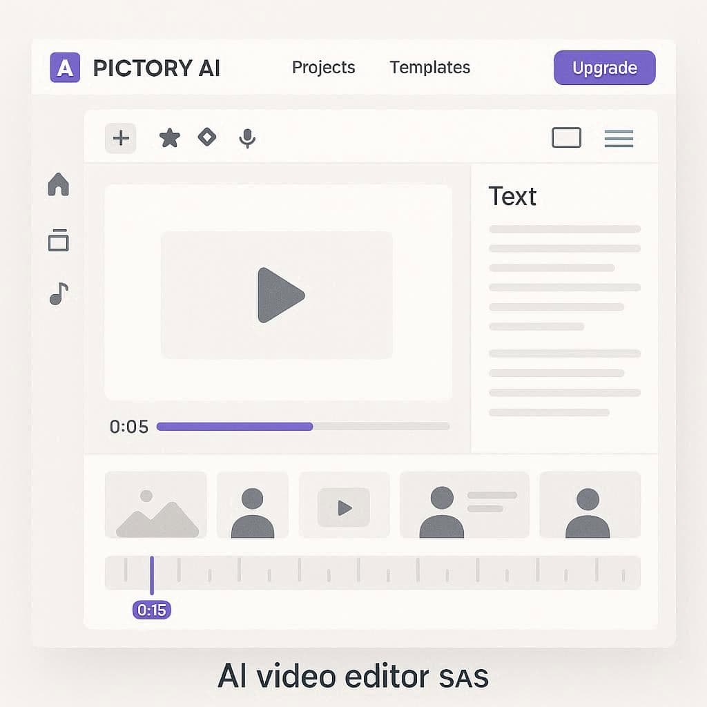 Interface do Pictory AI em funcionamento