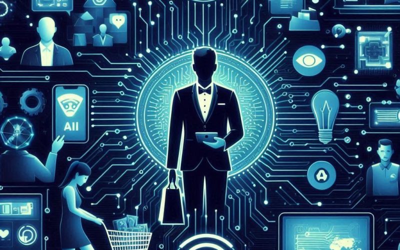 Carrinho de compras online com chatbot mostrando o trabalho da IA no E‑commerce