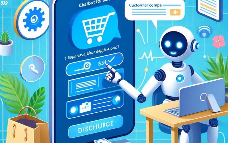 Chatbot para vendas conversando com cliente em site e‑commerce