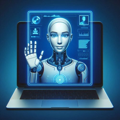 Avatar digital apresentando conteúdo em vídeo com Synthesia