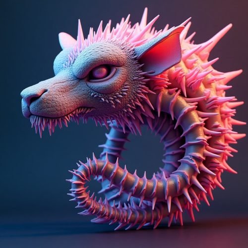 Arte gerada por IA — exemplo de resultado com prompts prontos.