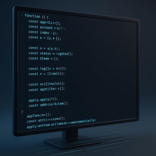 Tela de computador mostrando código sendo gerado pelo Mistral AI inteligência artificial de código aberto