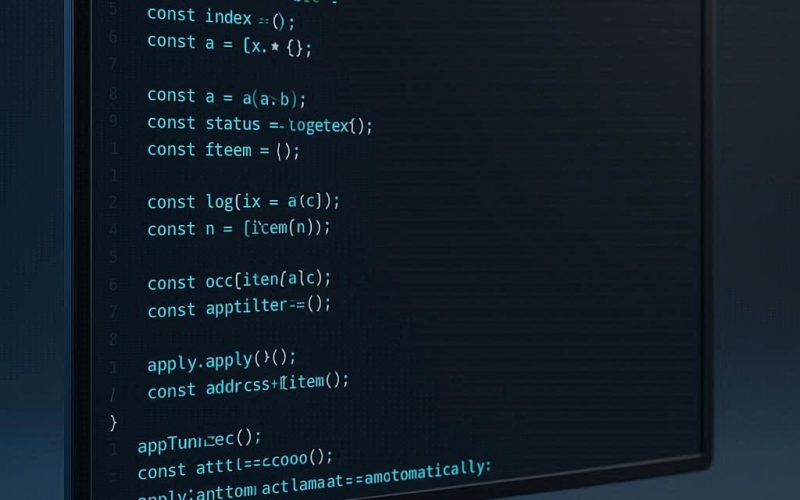 Tela de computador mostrando código sendo gerado pelo Mistral AI inteligência artificial de código aberto