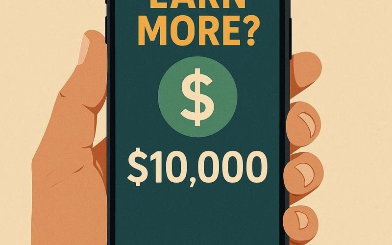 Usuário conferindo aumento de saldo em aplicativo financeiro