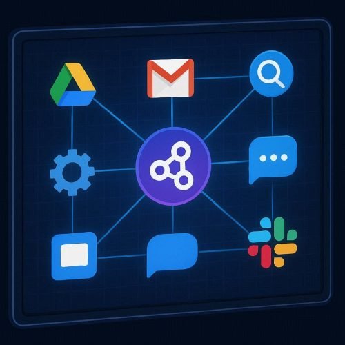 O Make (Integromat) integra ferramentas para criar fluxos automáticos.