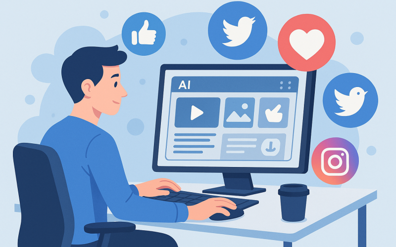 IA para social media automatizando criação de conteúdo