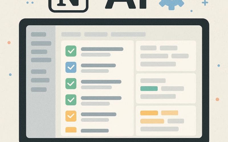 Notion AI — ferramenta de inteligência artificial ajudando na organização de tarefas e projetos.