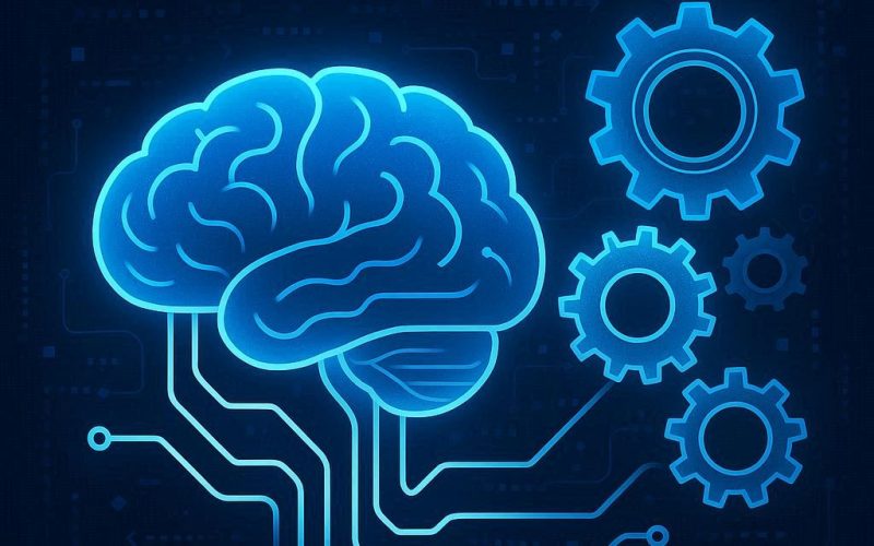 Representação da união entre automação e inteligência artificial