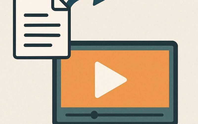 Um simples arquivo JSON pode se transformar em um vídeo completo com imagens, narração e legendas.