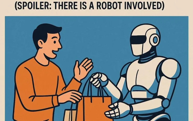 Robô ajudando vendedor a fechar negócios online