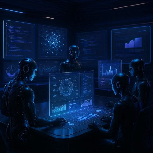 Genspark IA workspace com múltiplos agentes de inteligência artificial funcionando