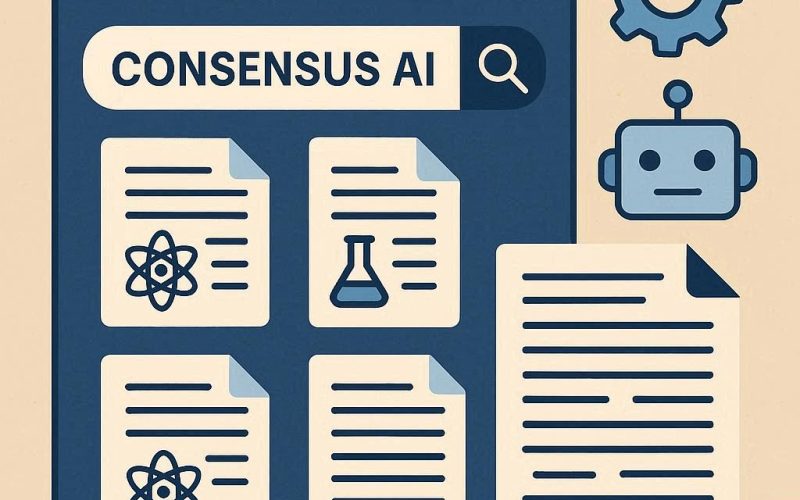 Consensus AI trazendo resultados de pesquisas científicas