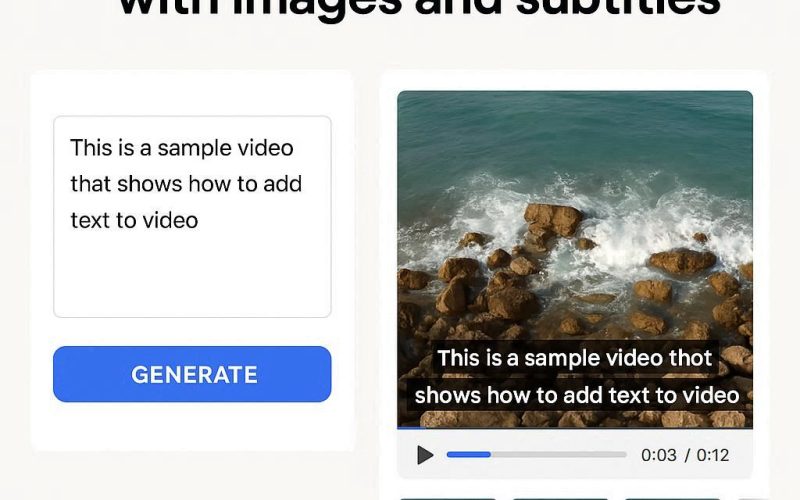 Interface do Lumen5 transformando texto em vídeo